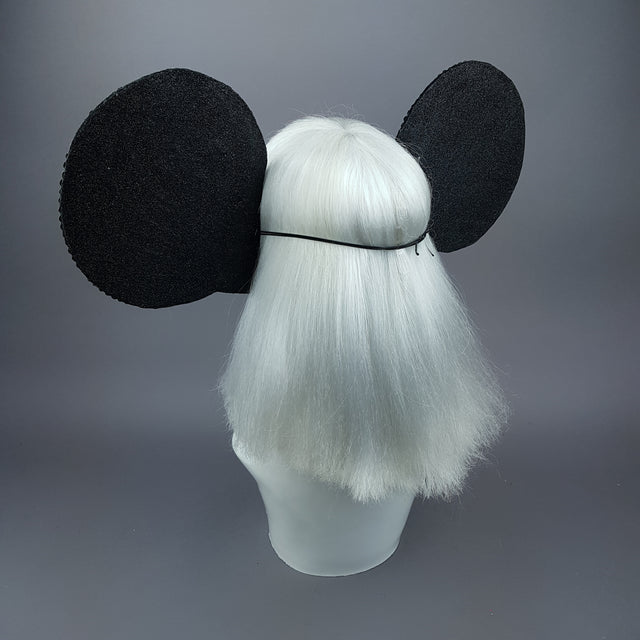"Kiore" Black Giant Mouse Ears Mask