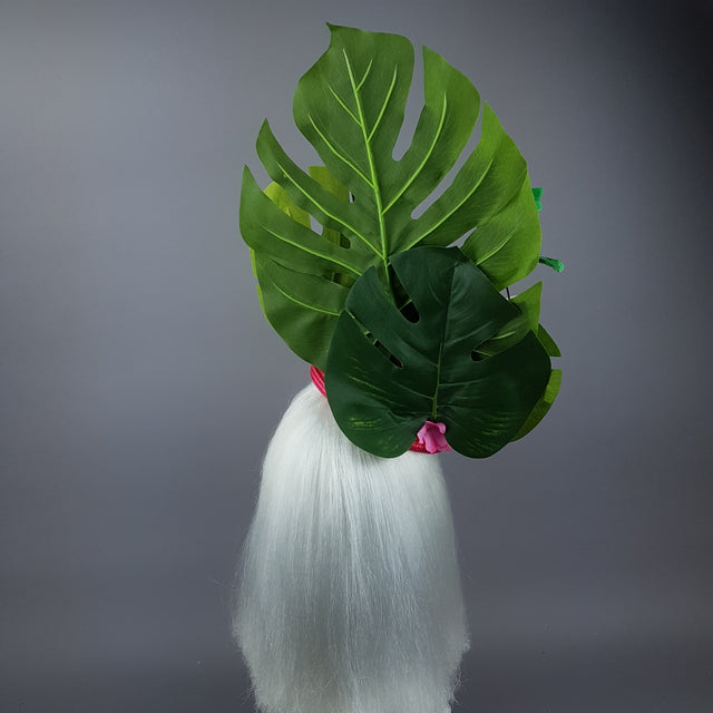 "Vuelo" Tropical Lily & Hummingbird Fascinator Hat