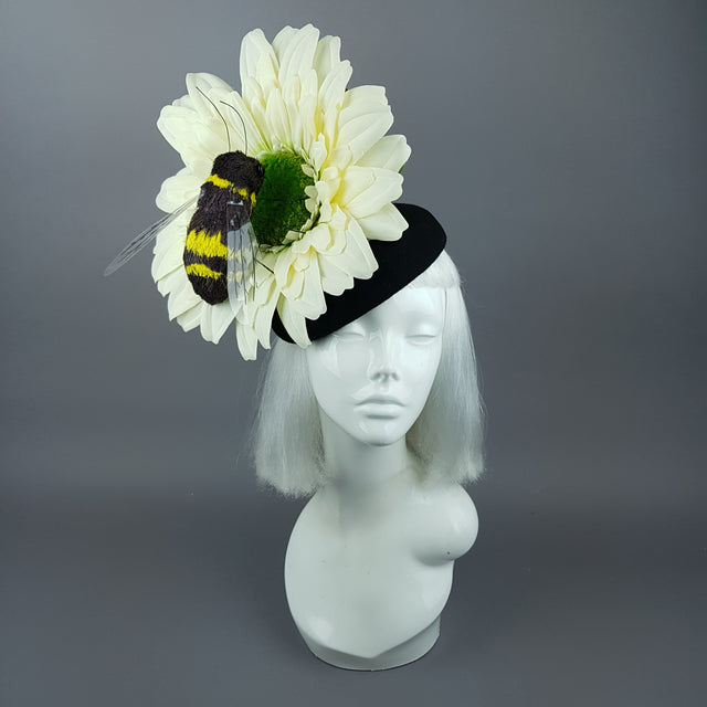 "Pipi" Bee & Ivory Flower Fascinator Hat