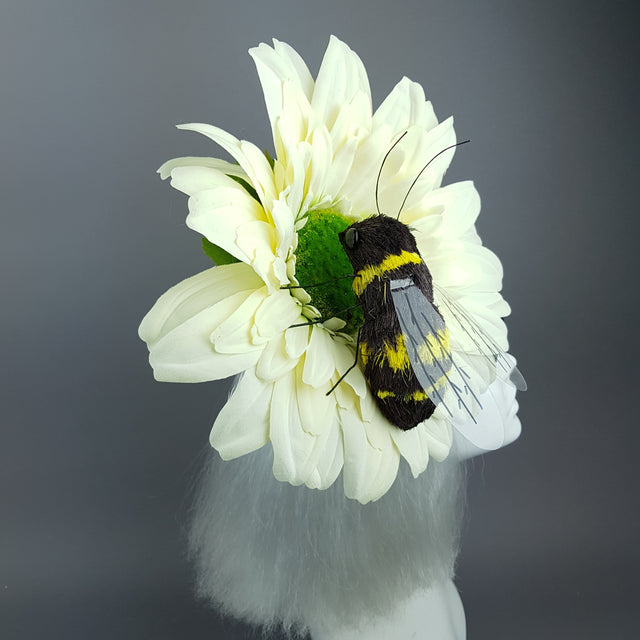 "Pipi" Bee & Ivory Flower Fascinator Hat