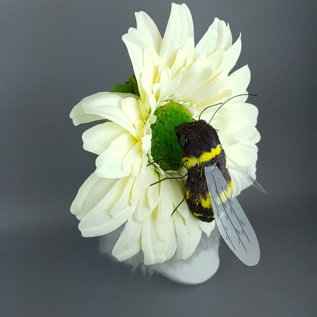 "Pipi" Bee & Ivory Flower Fascinator Hat