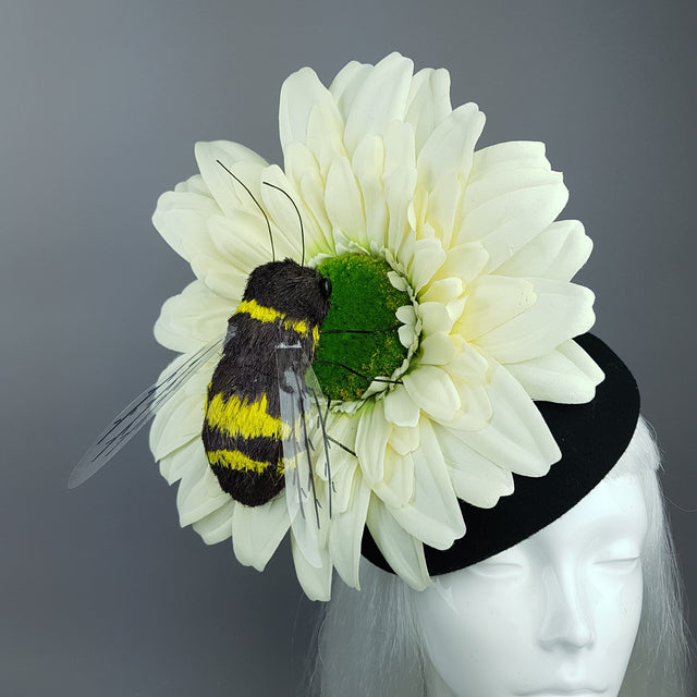 "Pipi" Bee & Ivory Flower Fascinator Hat