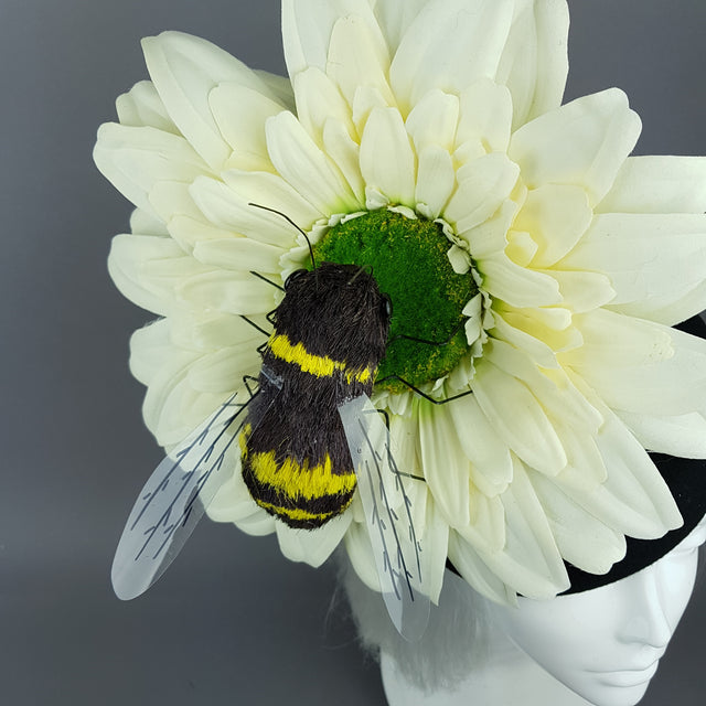 "Pipi" Bee & Ivory Flower Fascinator Hat