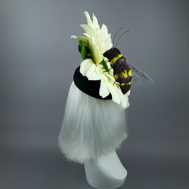 "Pipi" Bee & Ivory Flower Fascinator Hat