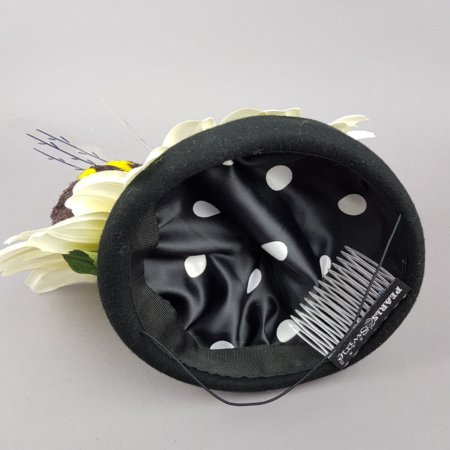 "Pipi" Bee & Ivory Flower Fascinator Hat