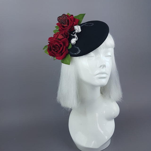 "Smitten" Snails in Love Fascinator Hat