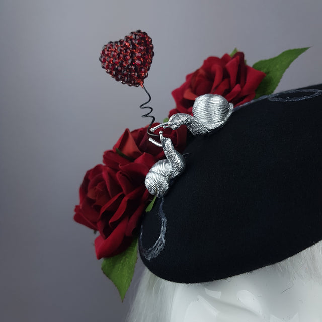 "Smitten" Snails in Love Fascinator Hat