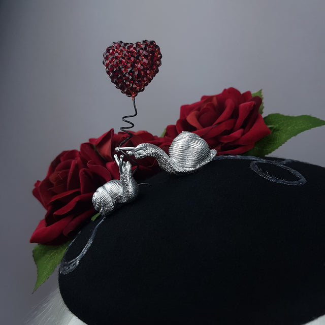 "Smitten" Snails in Love Fascinator Hat