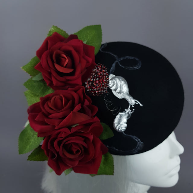 "Smitten" Snails in Love Fascinator Hat