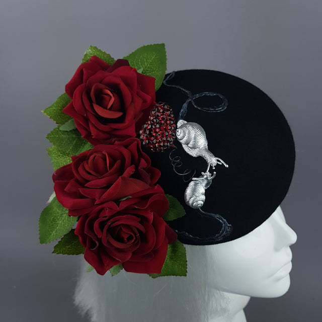 "Smitten" Snails in Love Fascinator Hat