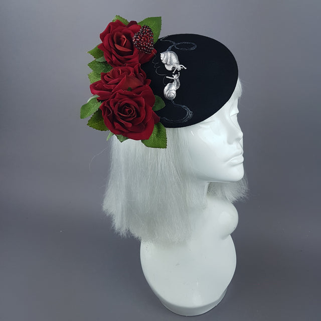 "Smitten" Snails in Love Fascinator Hat