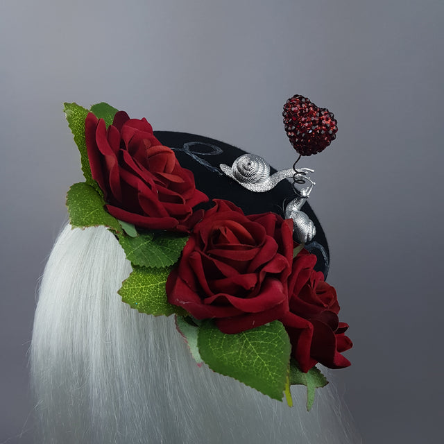 "Smitten" Snails in Love Fascinator Hat