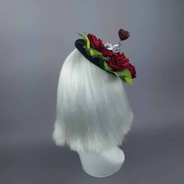 "Smitten" Snails in Love Fascinator Hat