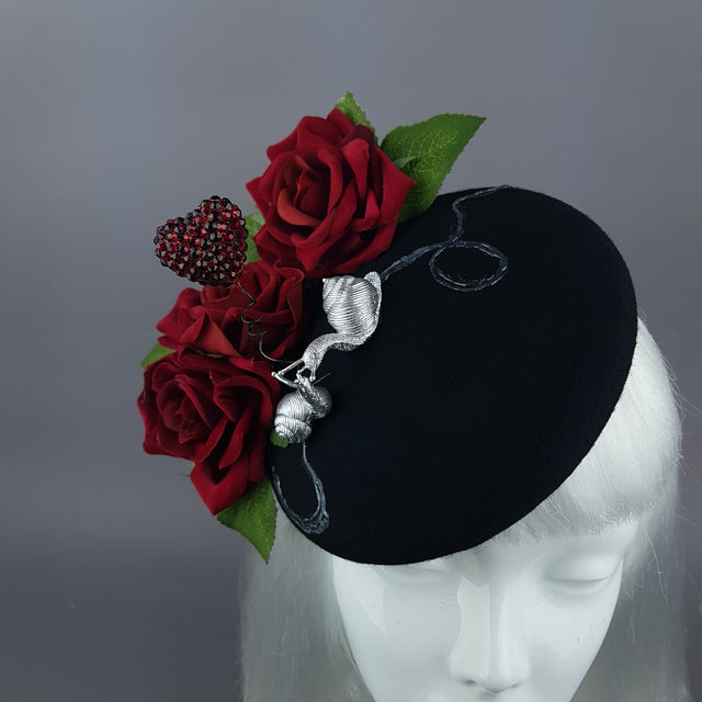 "Smitten" Snails in Love Fascinator Hat
