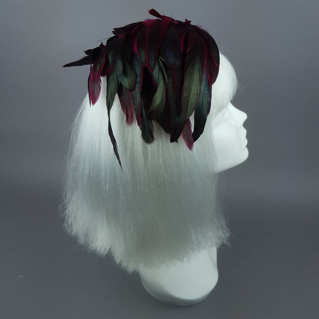 "Plume in Pink" Vintage Inspired Feather & Jewel Fascinator