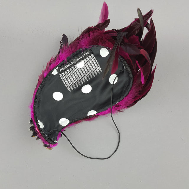 "Plume in Pink" Vintage Inspired Feather & Jewel Fascinator