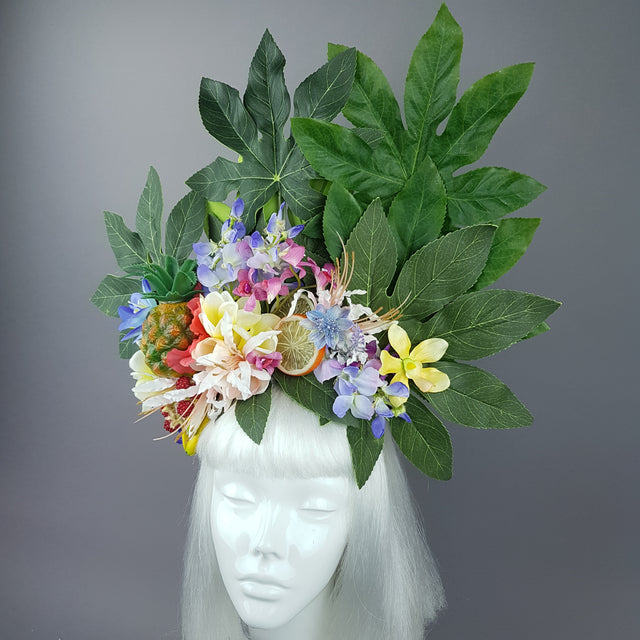 "Tuhinga" Tropical Flower and Fruit Headpiece