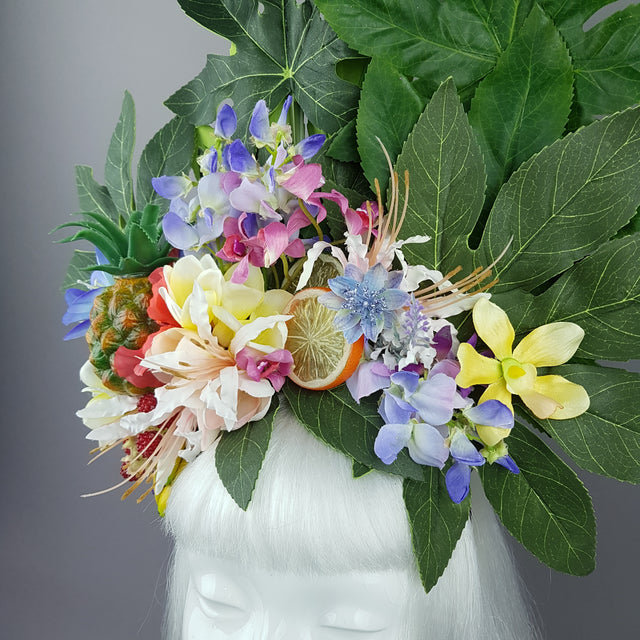 "Tuhinga" Tropical Flower and Fruit Headpiece