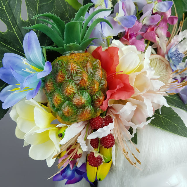 "Tuhinga" Tropical Flower and Fruit Headpiece