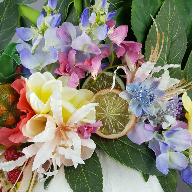 "Tuhinga" Tropical Flower and Fruit Headpiece