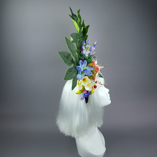 "Tuhinga" Tropical Flower and Fruit Headpiece