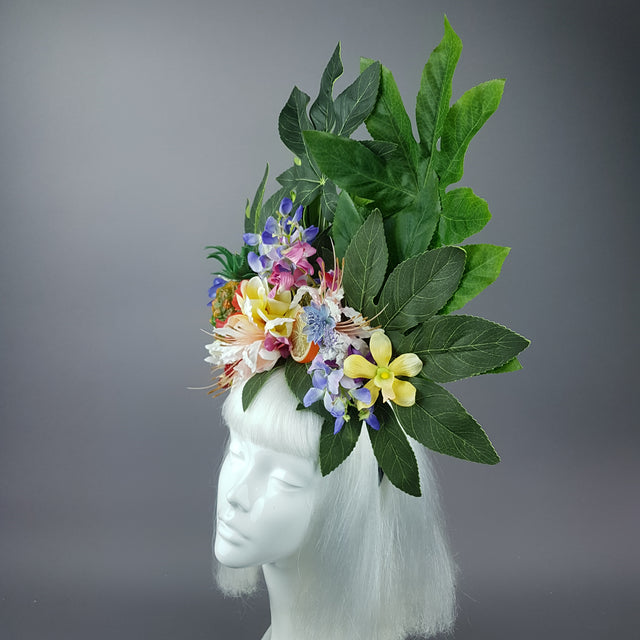 "Tuhinga" Tropical Flower and Fruit Headpiece