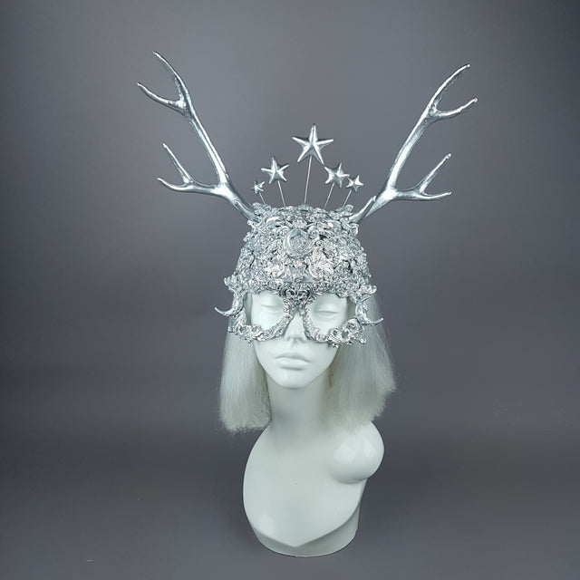 "Diana" Silver Filigree Headpiece & Mask