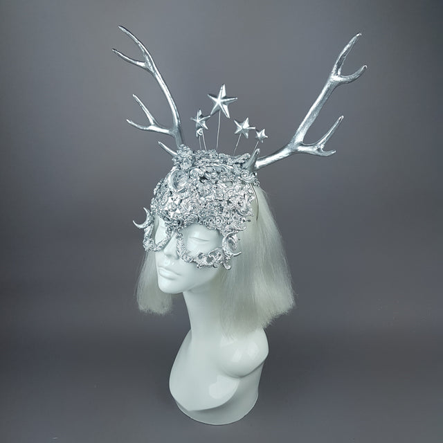 "Diana" Silver Filigree Headpiece & Mask