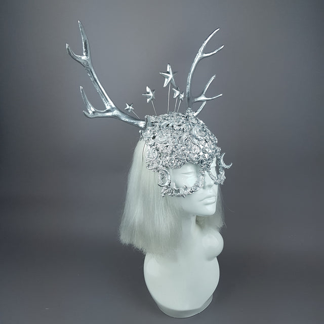 "Diana" Silver Filigree Headpiece & Mask