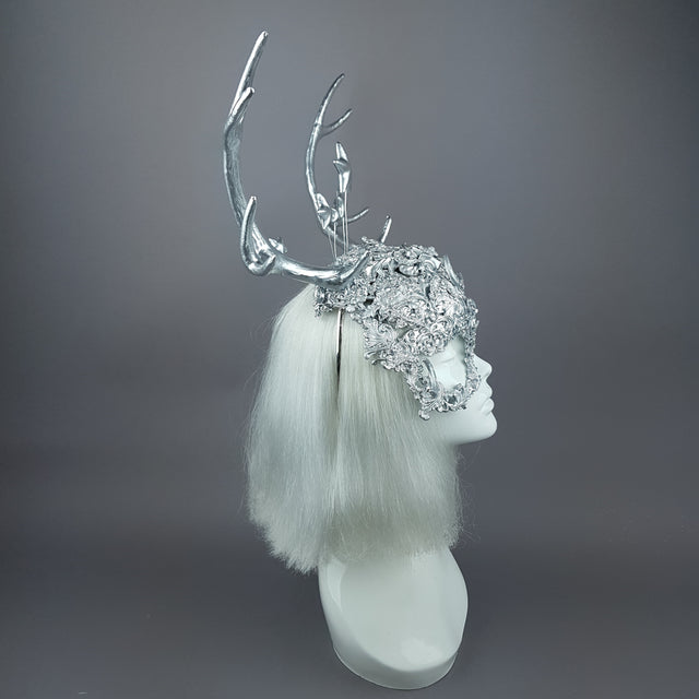 "Diana" Silver Filigree Headpiece & Mask