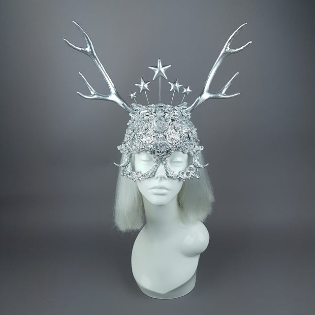 "Diana" Silver Filigree Headpiece & Mask
