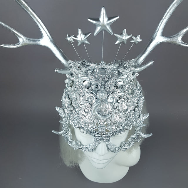 "Diana" Silver Filigree Headpiece & Mask