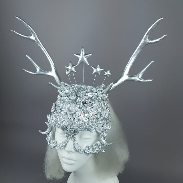 "Diana" Silver Filigree Headpiece & Mask