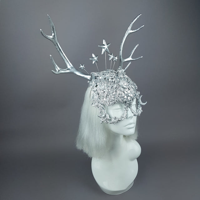 "Diana" Silver Filigree Headpiece & Mask