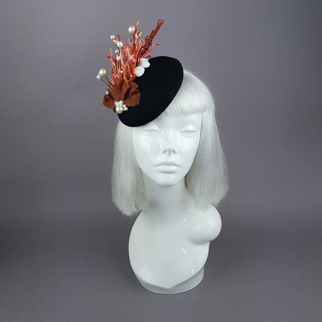 "Darya" Coral Mermaid Fascinator Hat