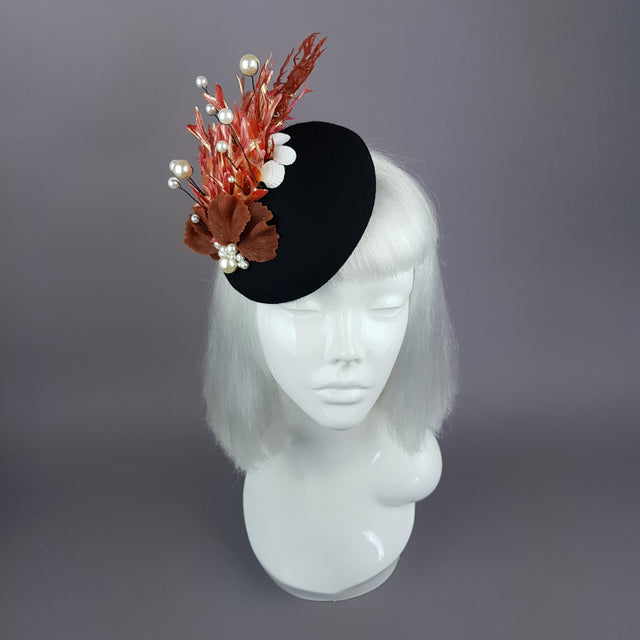 "Darya" Coral Mermaid Fascinator Hat