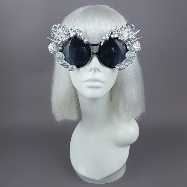 "Siren" Silver Shell Mermaid Sunglasses
