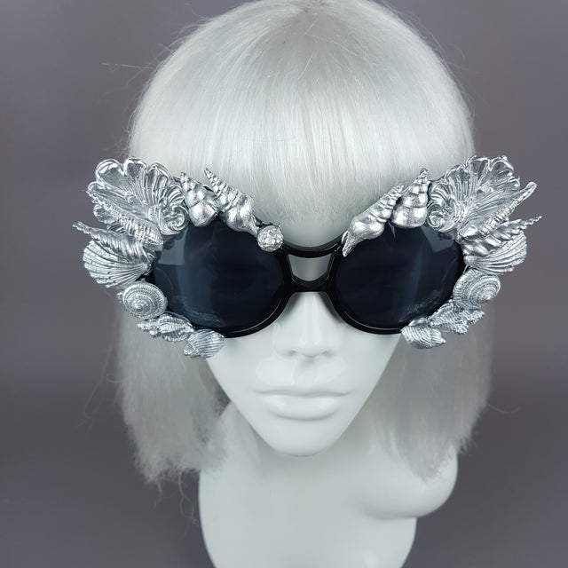 "Siren" Silver Shell Mermaid Sunglasses