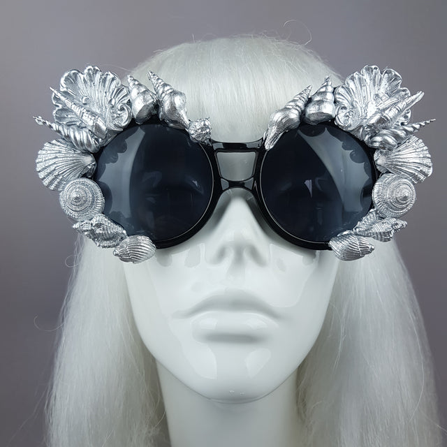 "Siren" Silver Shell Mermaid Sunglasses