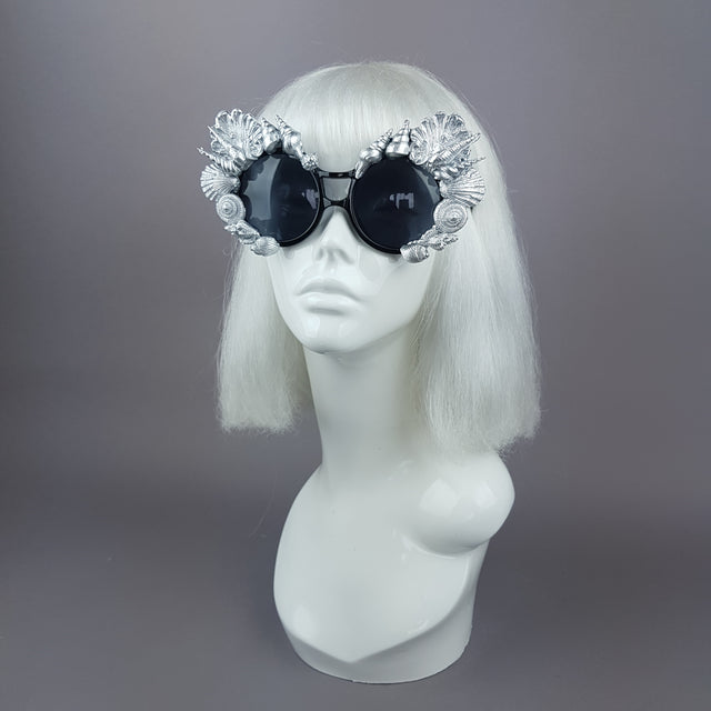 "Siren" Silver Shell Mermaid Sunglasses