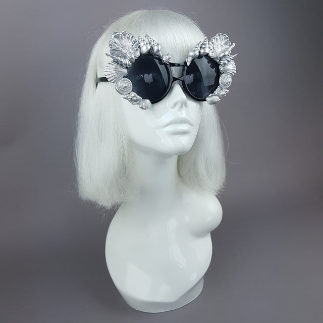 "Siren" Silver Shell Mermaid Sunglasses