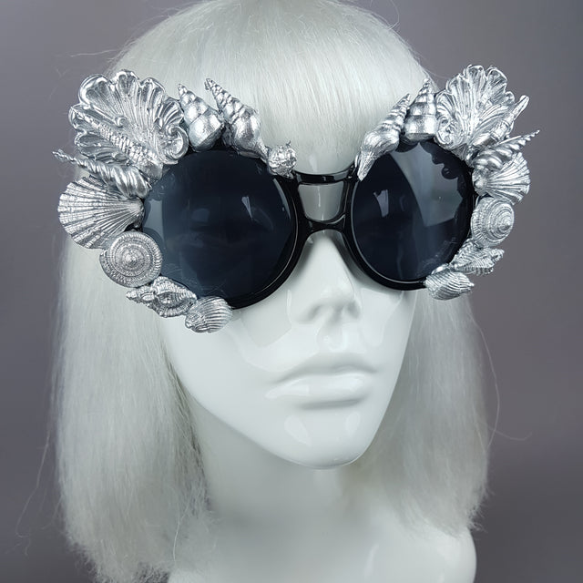 "Siren" Silver Shell Mermaid Sunglasses