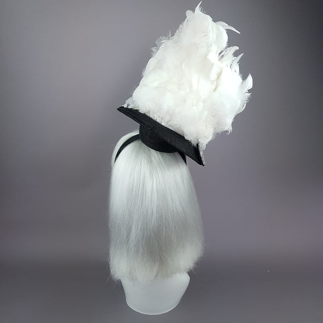 "Leda" Swan & Jewel Fascinator Hat