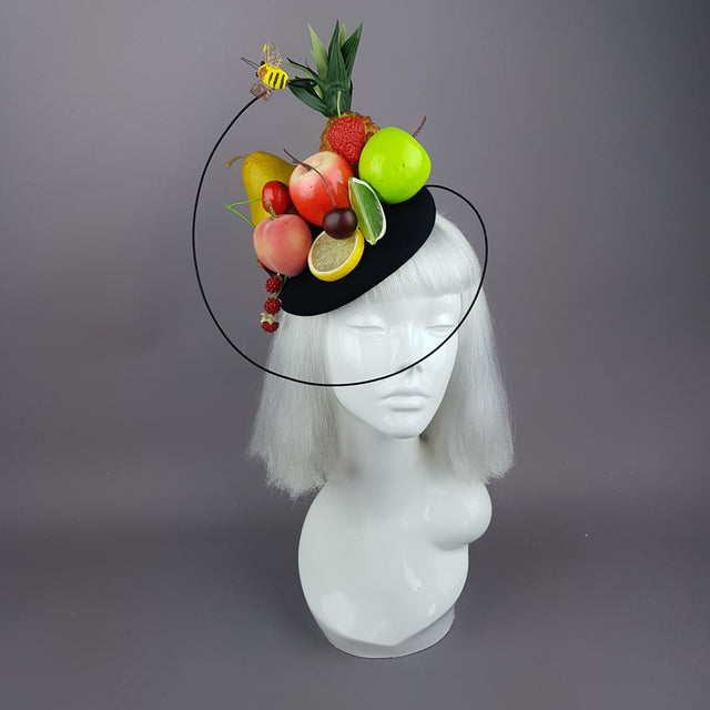 "Anzu" Carmen Miranda Inspired Fruit & Bee Fascinator