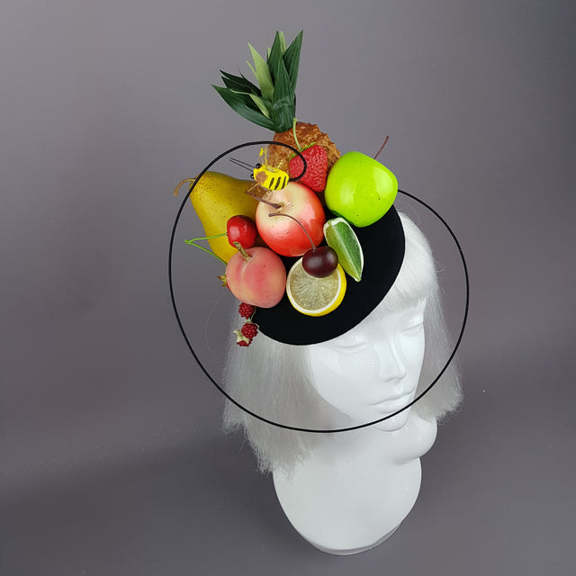 "Anzu" Carmen Miranda Inspired Fruit & Bee Fascinator