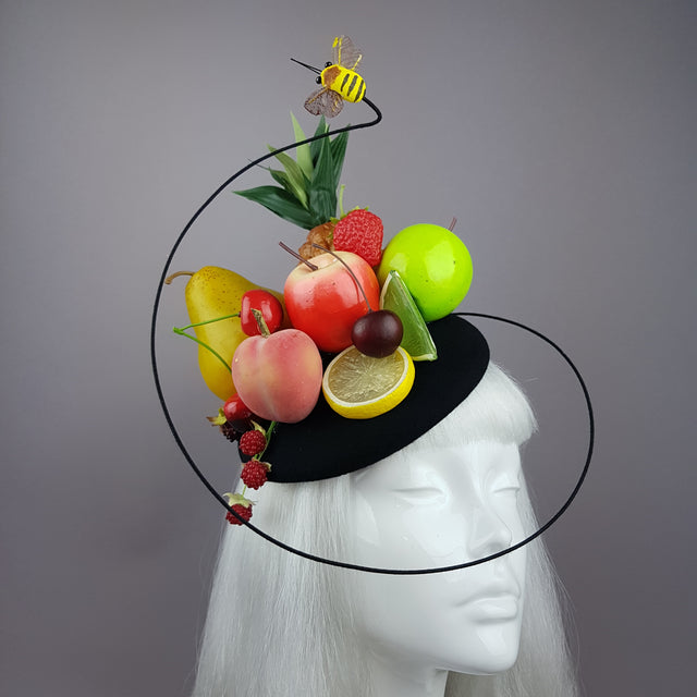 "Anzu" Carmen Miranda Inspired Fruit & Bee Fascinator