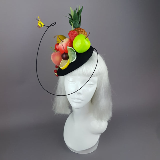 "Anzu" Carmen Miranda Inspired Fruit & Bee Fascinator