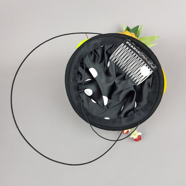 "Anzu" Carmen Miranda Inspired Fruit & Bee Fascinator