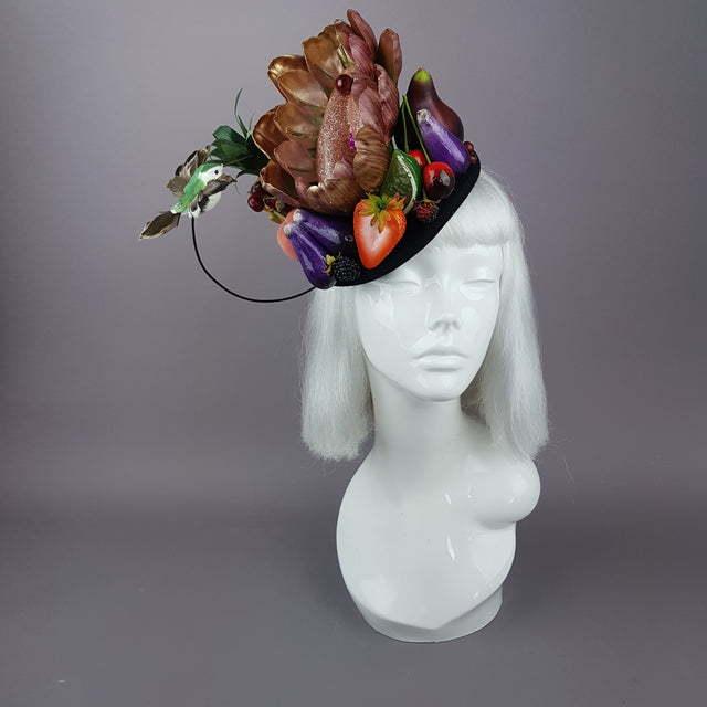 "Foof" Vagina Vulva Fruit & Bird Fascinator