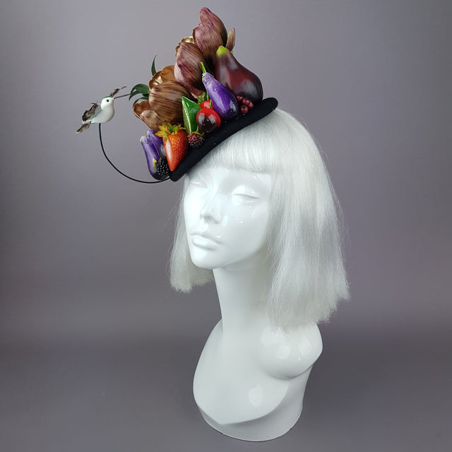 "Foof" Vagina Vulva Fruit & Bird Fascinator